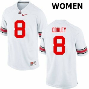 NCAA Ohio State Buckeyes Women's #8 Gareon Conley White Nike Football College Jersey FGE7645KE